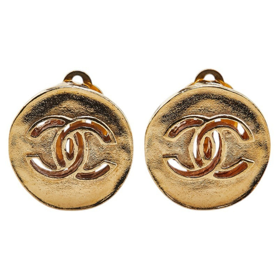 Chanel Gold Gold Plated Coco Mark