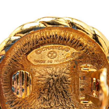 Chanel Gold Gold Plated Coco Mark