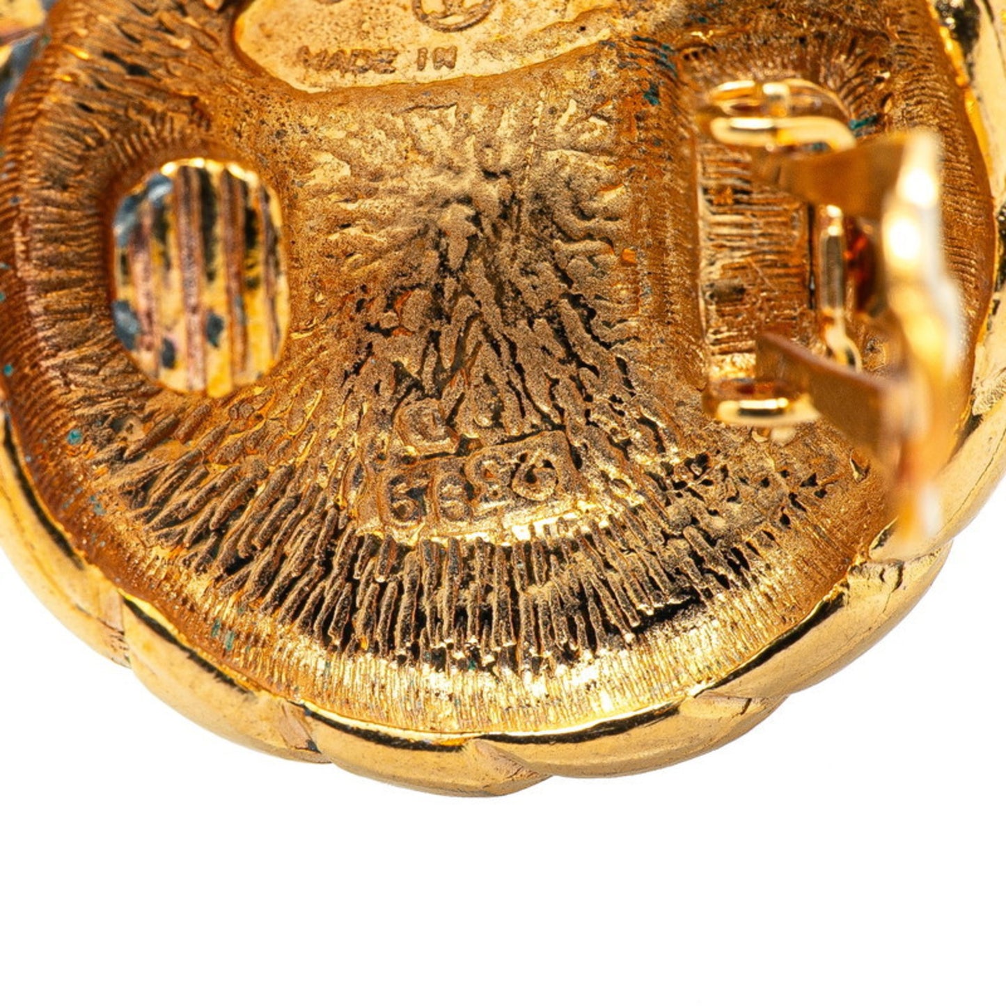 Chanel Gold Gold Plated Coco Mark