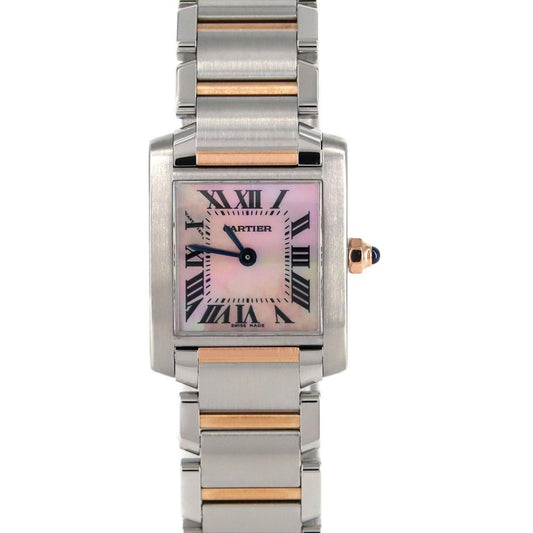 Cartier Pink Gold And Steel Tank Française