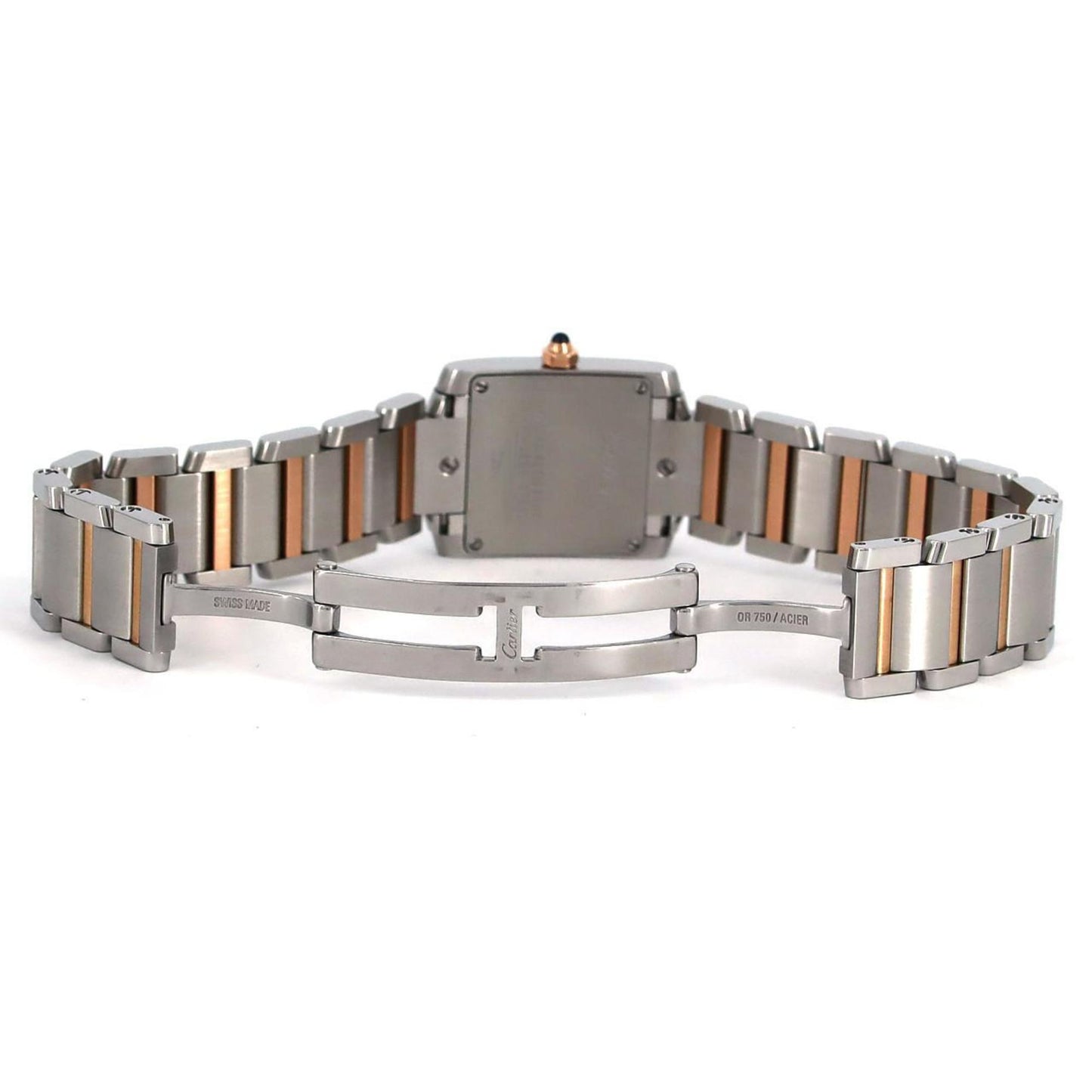 Cartier Pink Gold And Steel Tank Française