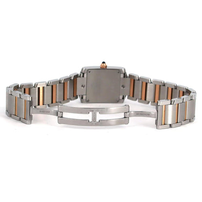 Cartier Pink Gold And Steel Tank Française