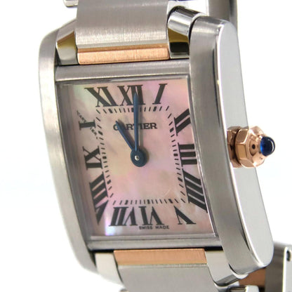 Cartier Pink Gold And Steel Tank Française