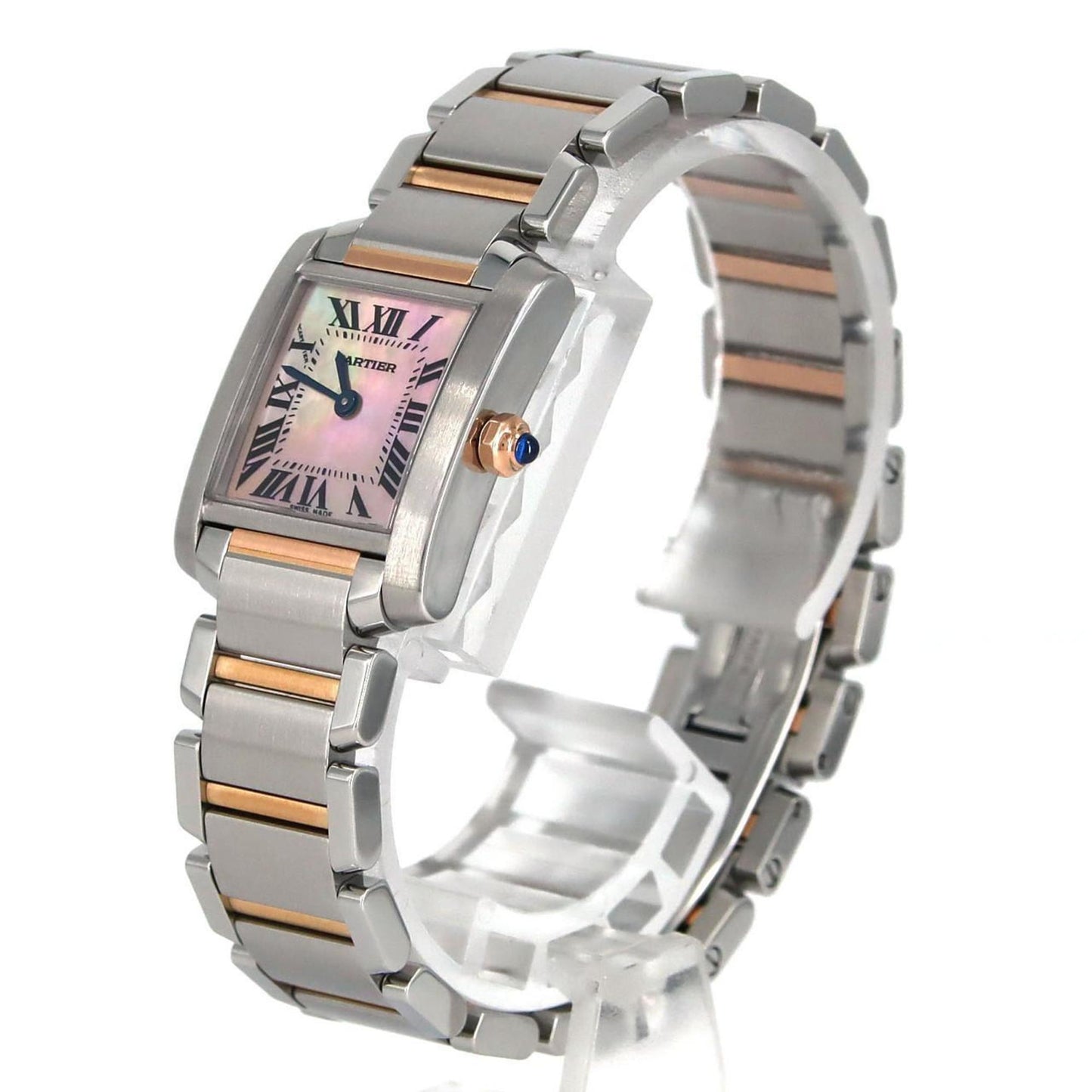 Cartier Pink Gold And Steel Tank Française