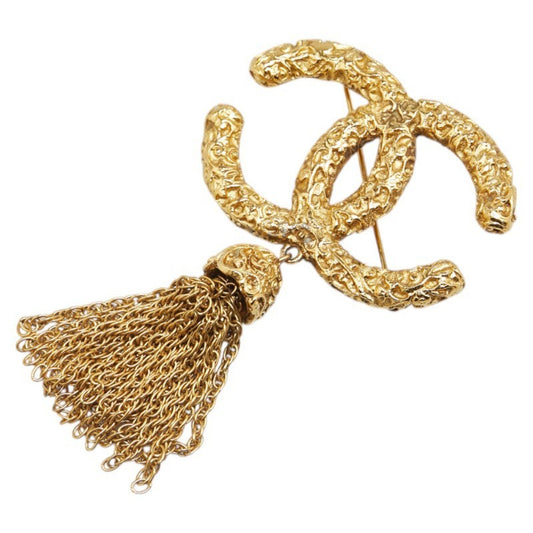 Chanel Gold Gold Plated Coco Mark