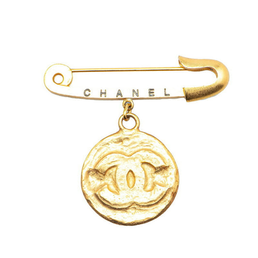 Chanel Gold Gold Plated Coco Mark