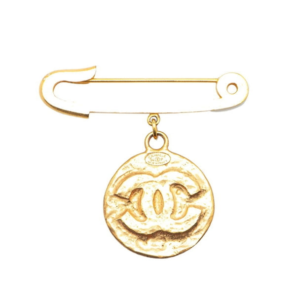 Chanel Gold Gold Plated Coco Mark