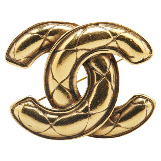 Chanel Gold Gold Plated Coco Mark