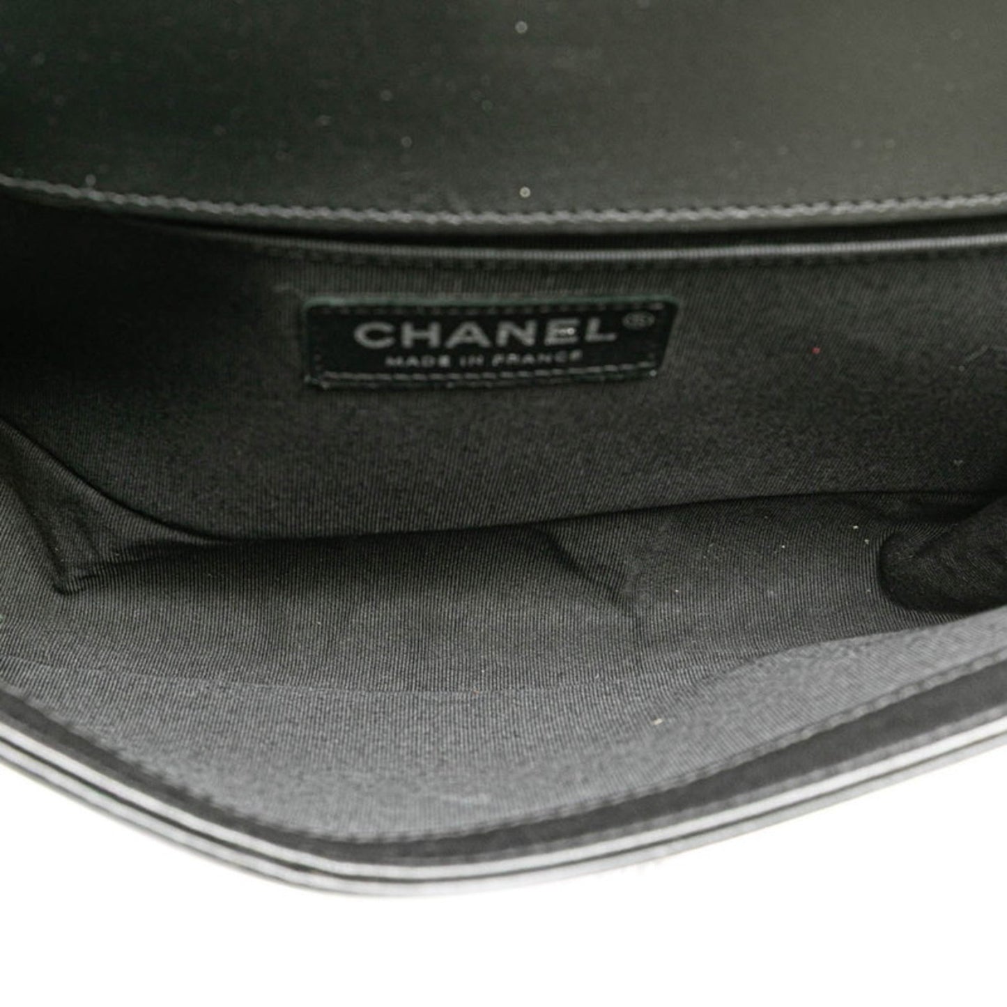 Chanel Black Leather Boy