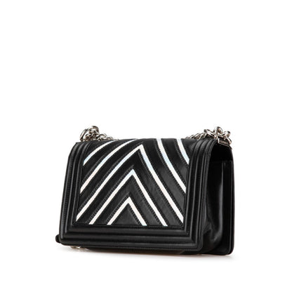 Chanel Black Leather Boy