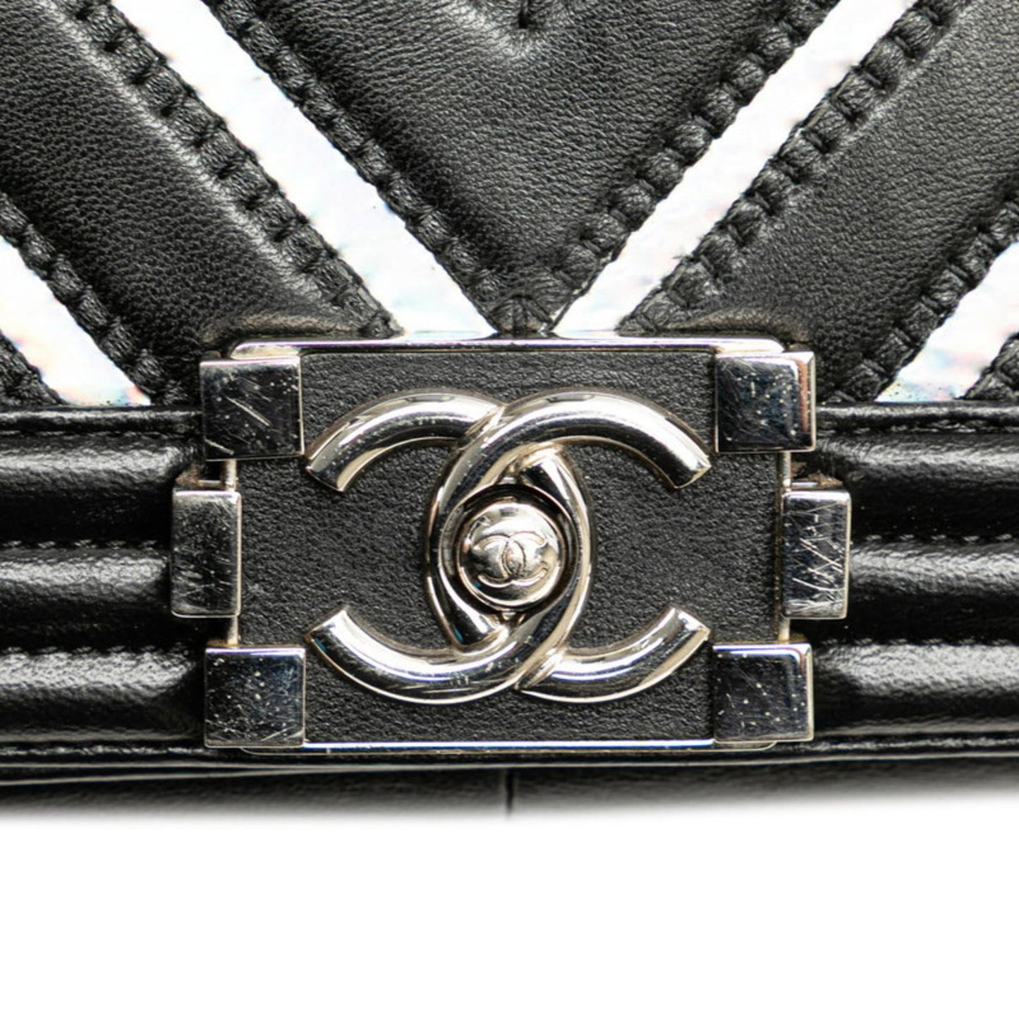 Chanel Black Leather Boy