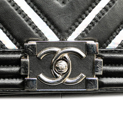 Chanel Black Leather Boy