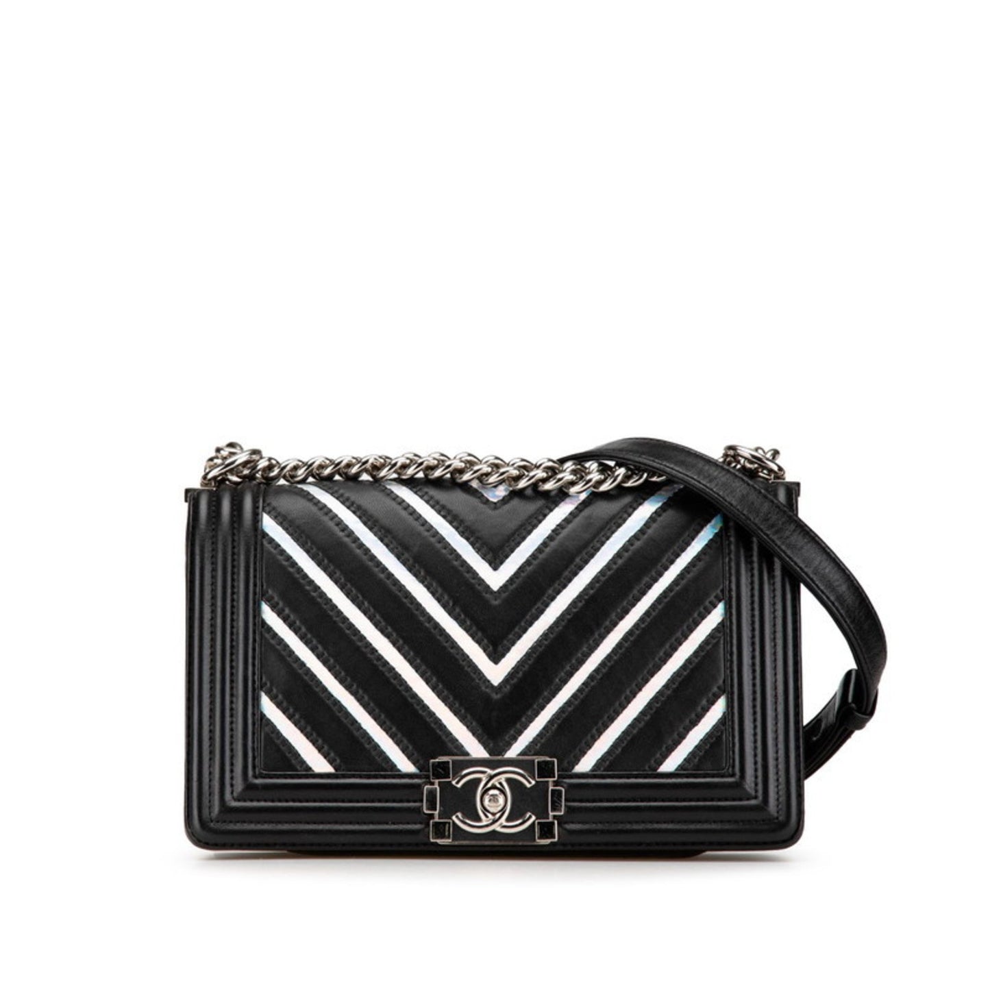 Chanel Black Leather Boy