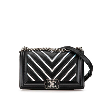 Chanel Black Leather Boy