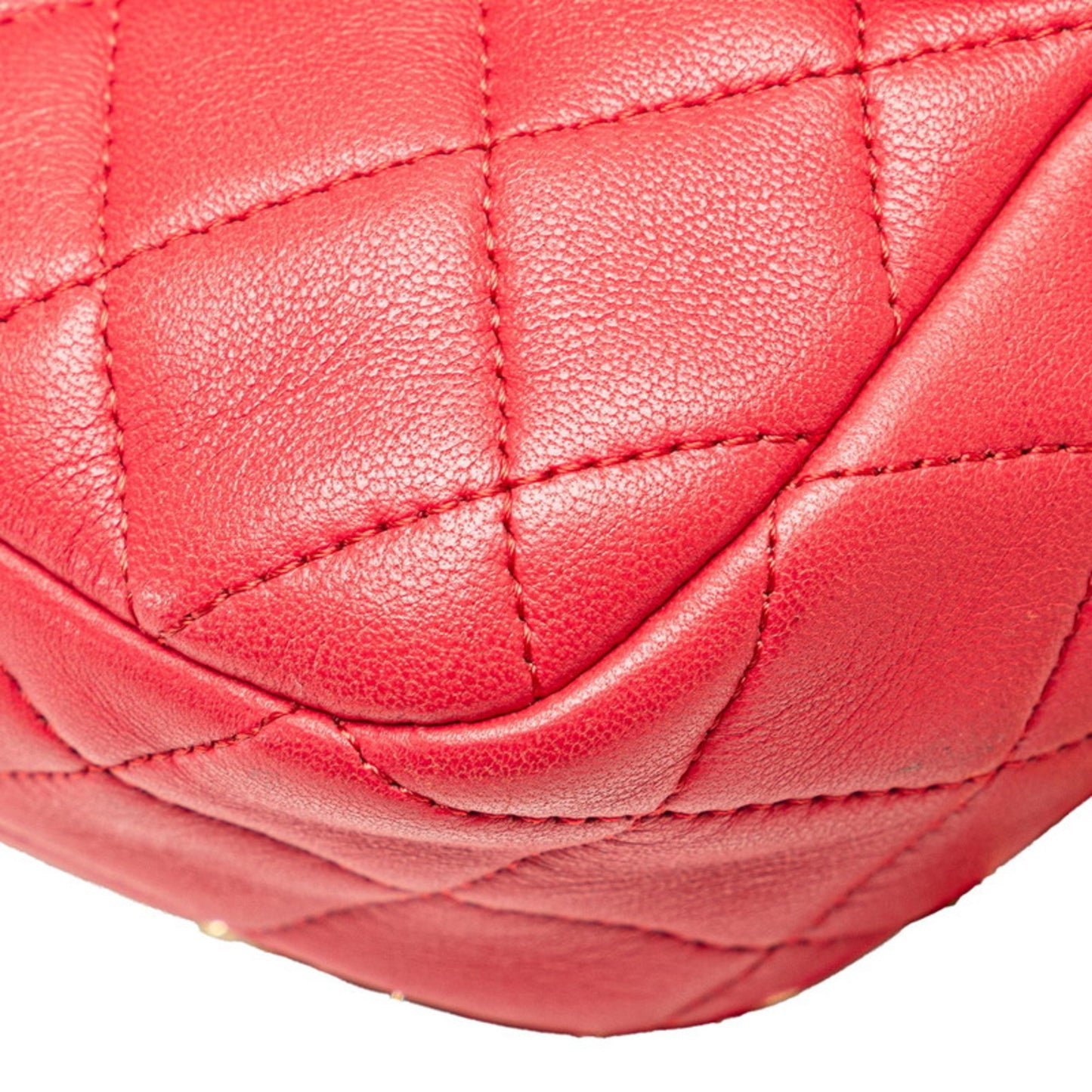Chanel Red Leather Backpack