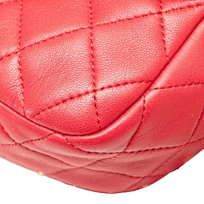 Chanel Red Leather Backpack