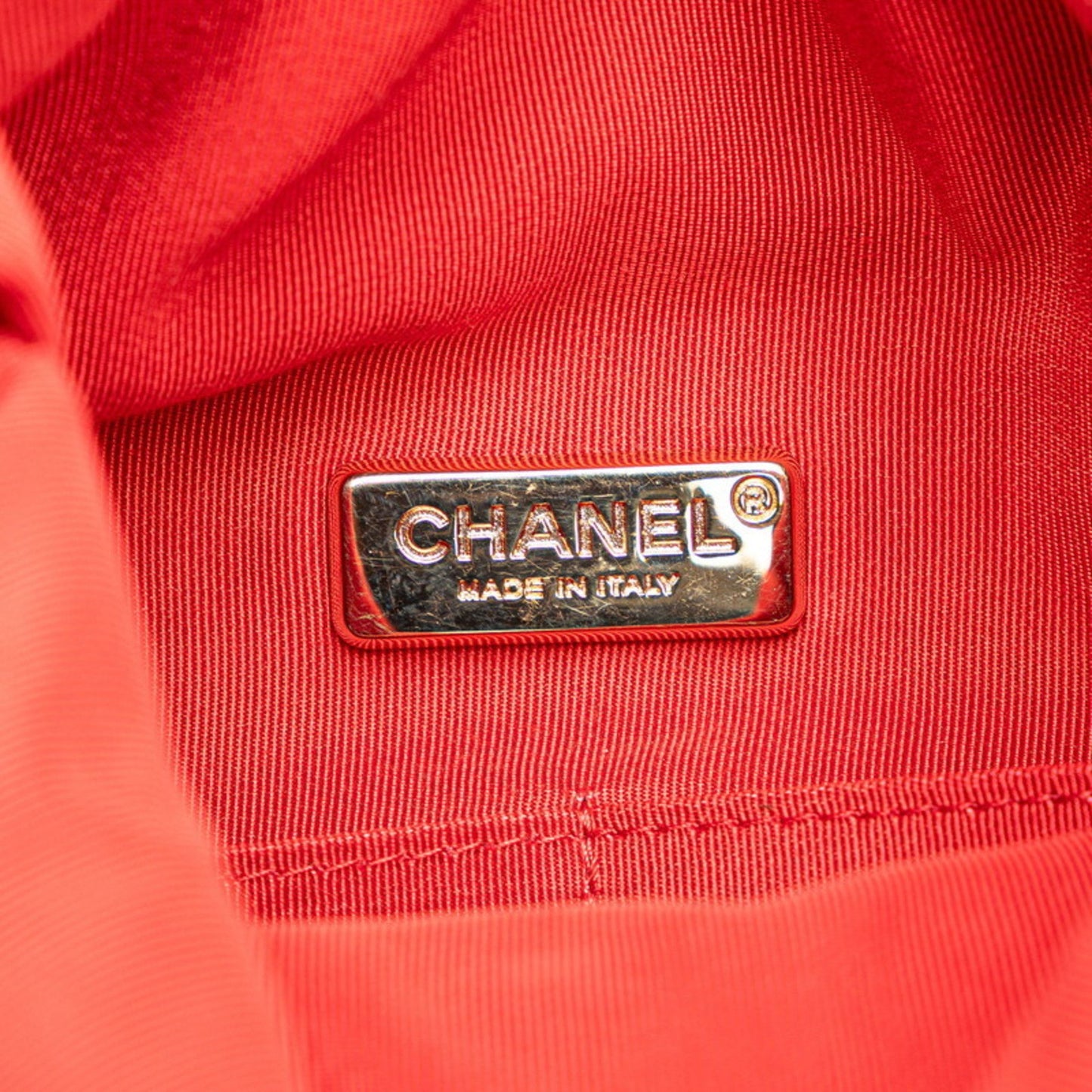 Chanel Red Leather Backpack