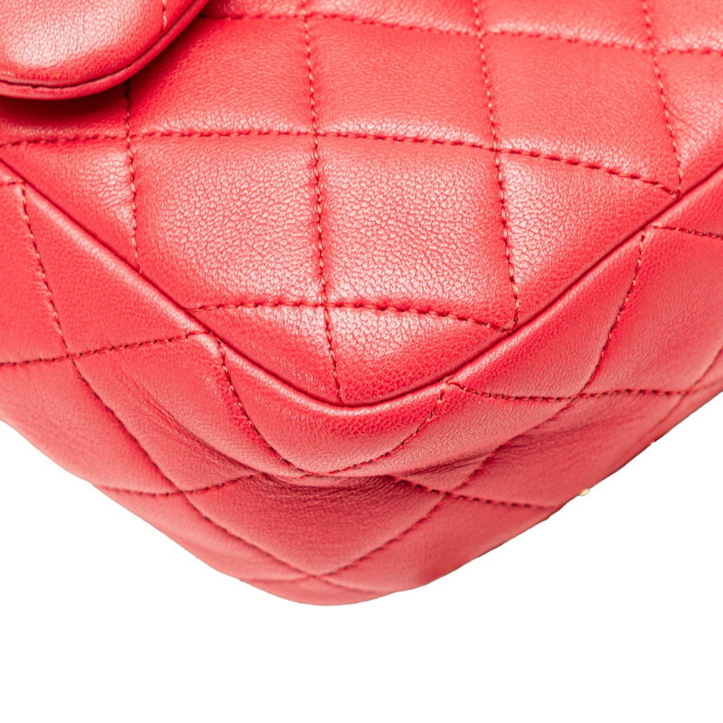 Chanel Red Leather Backpack