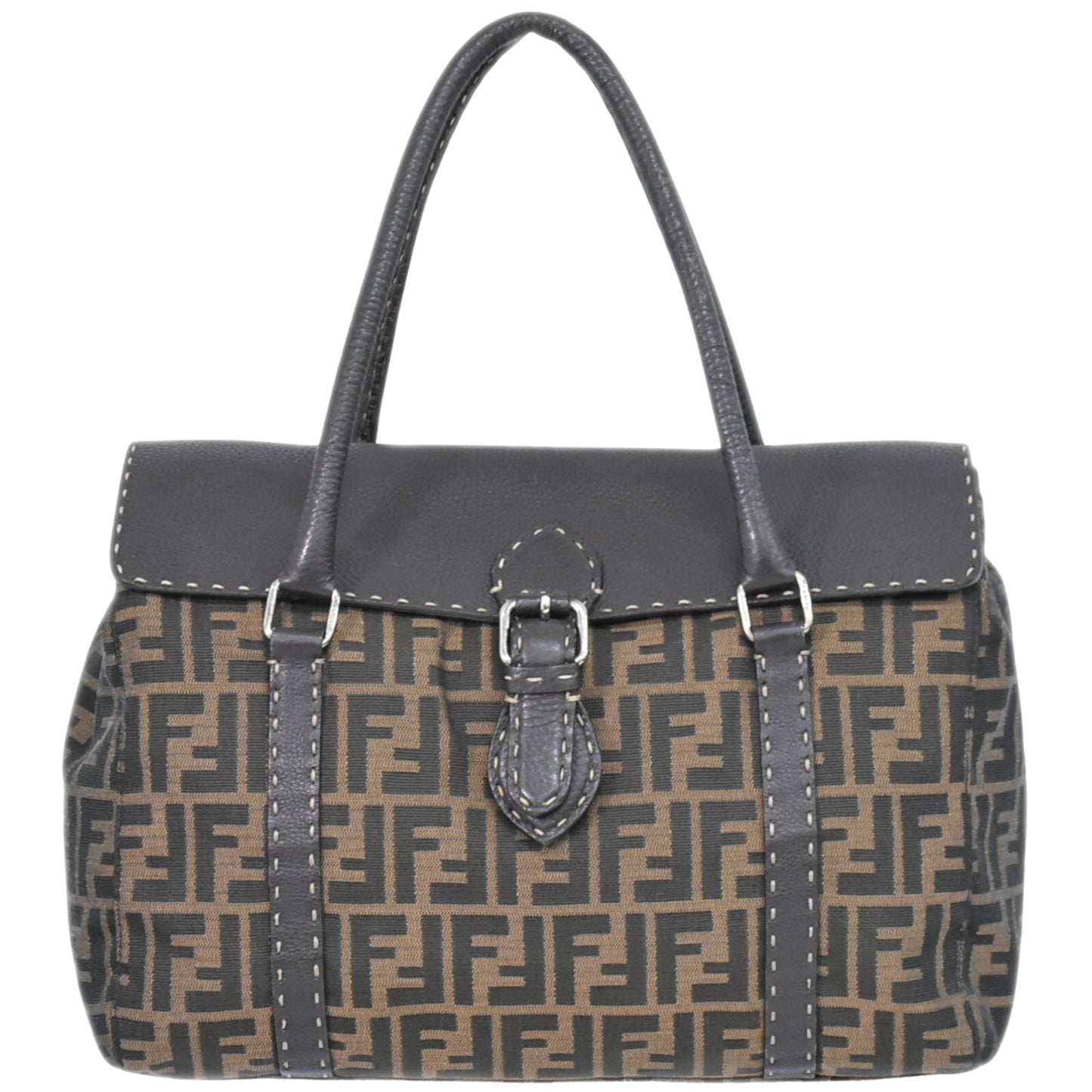 Fendi Brown Canvas Selleria