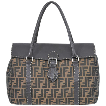Fendi Brown Canvas Selleria