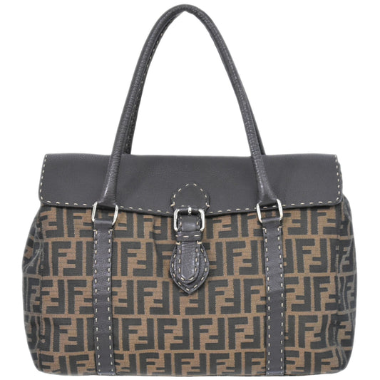 Fendi Brown Canvas Selleria