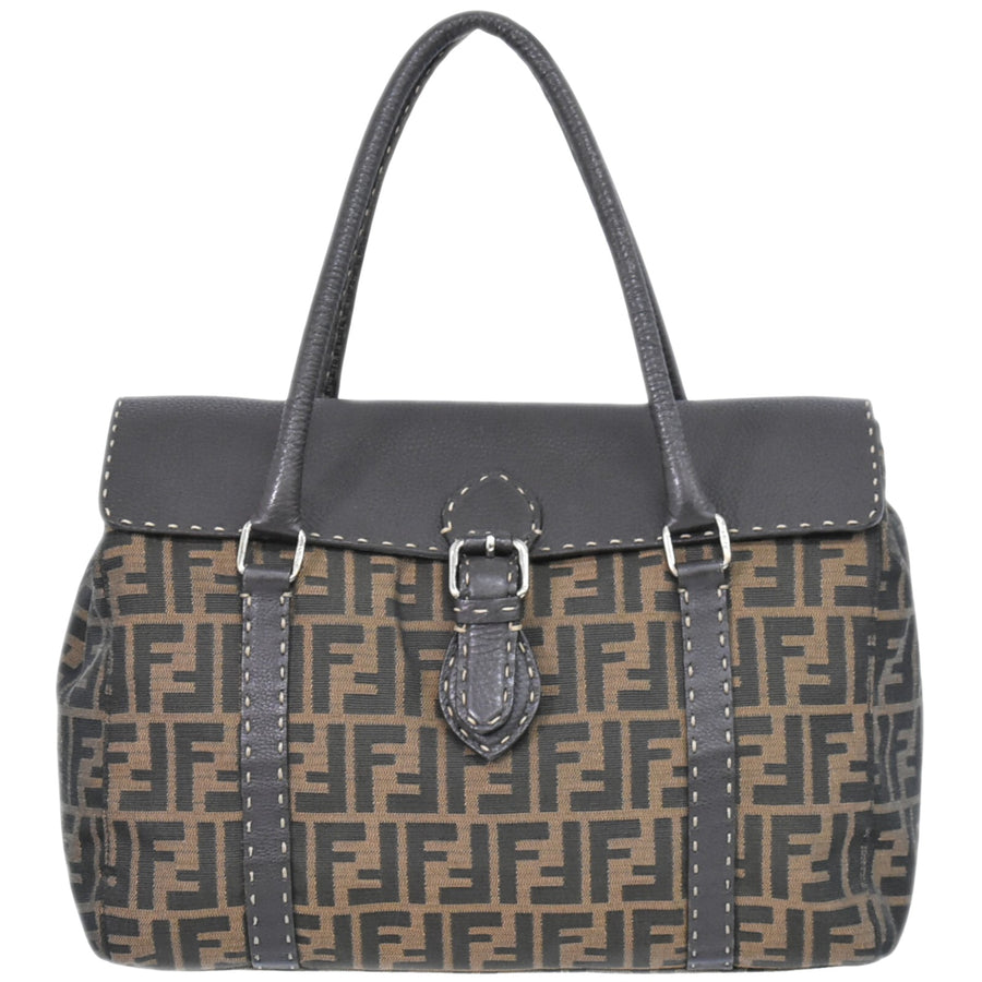 Fendi Brown Canvas Selleria