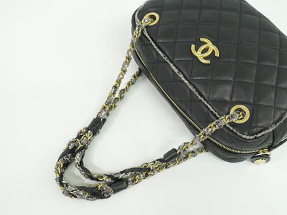 Chanel Black Leather Camera