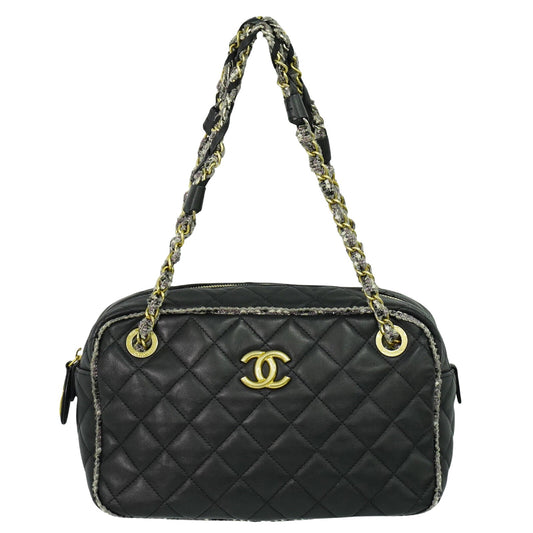 Chanel Black Leather Camera