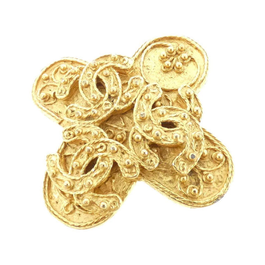 Chanel Gold Gold Plated Coco Mark