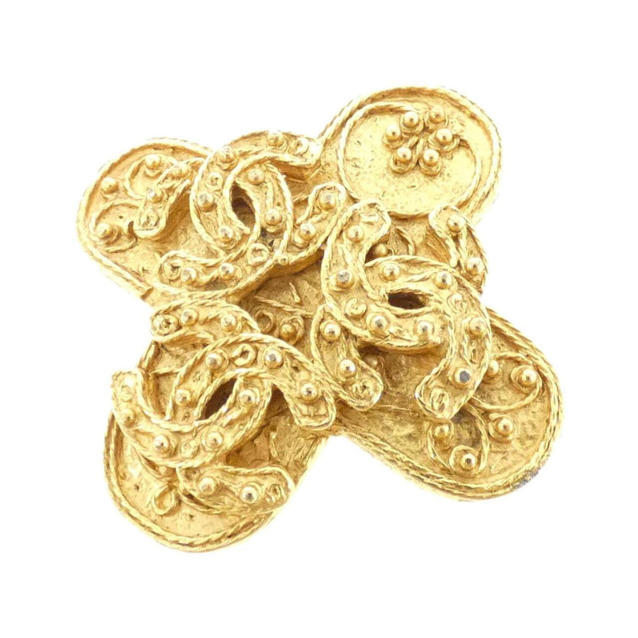 Chanel Gold Gold Plated Coco Mark