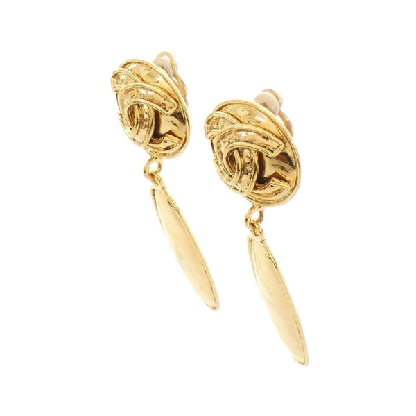 Chanel Gold Gold Plated Earring