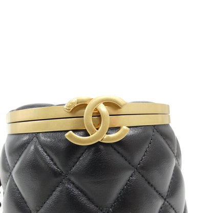 Chanel Black Leather Vanity