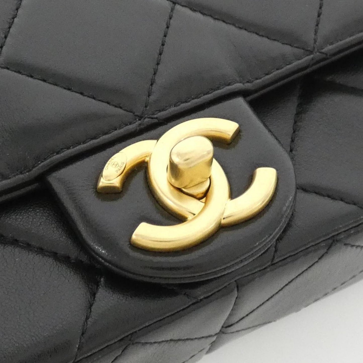 Chanel Black Leather Coco Handle