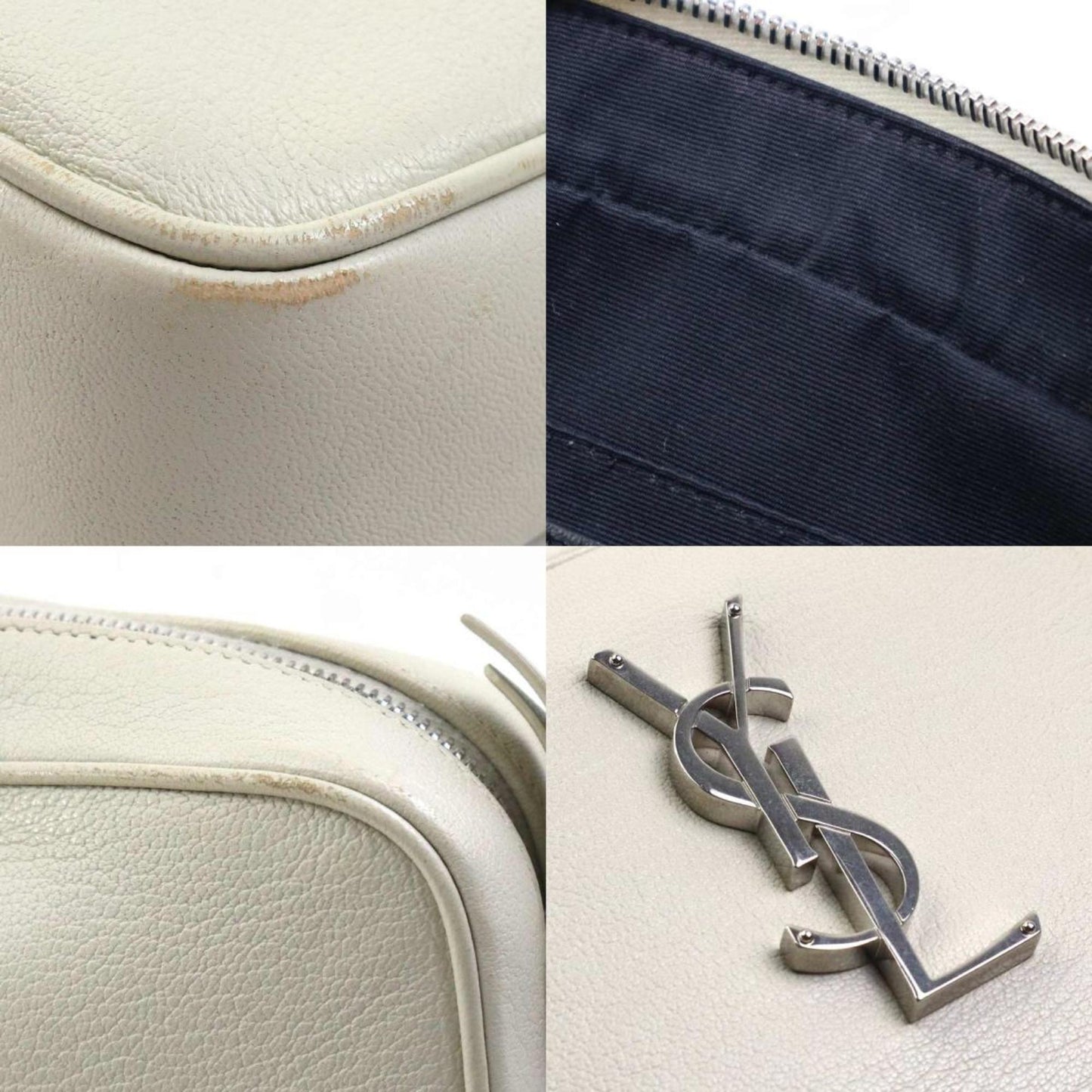 Saint Laurent White Leather Camera
