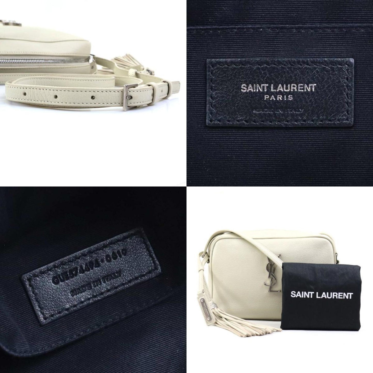 Saint Laurent White Leather Camera