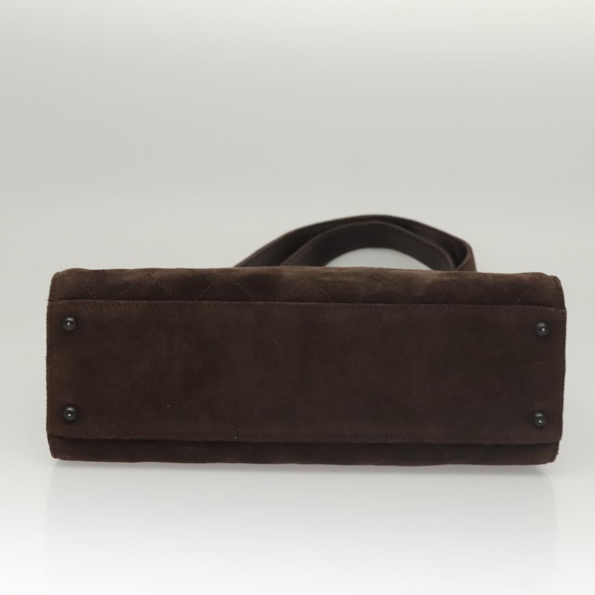 Chanel Brown Suede Shoulder
