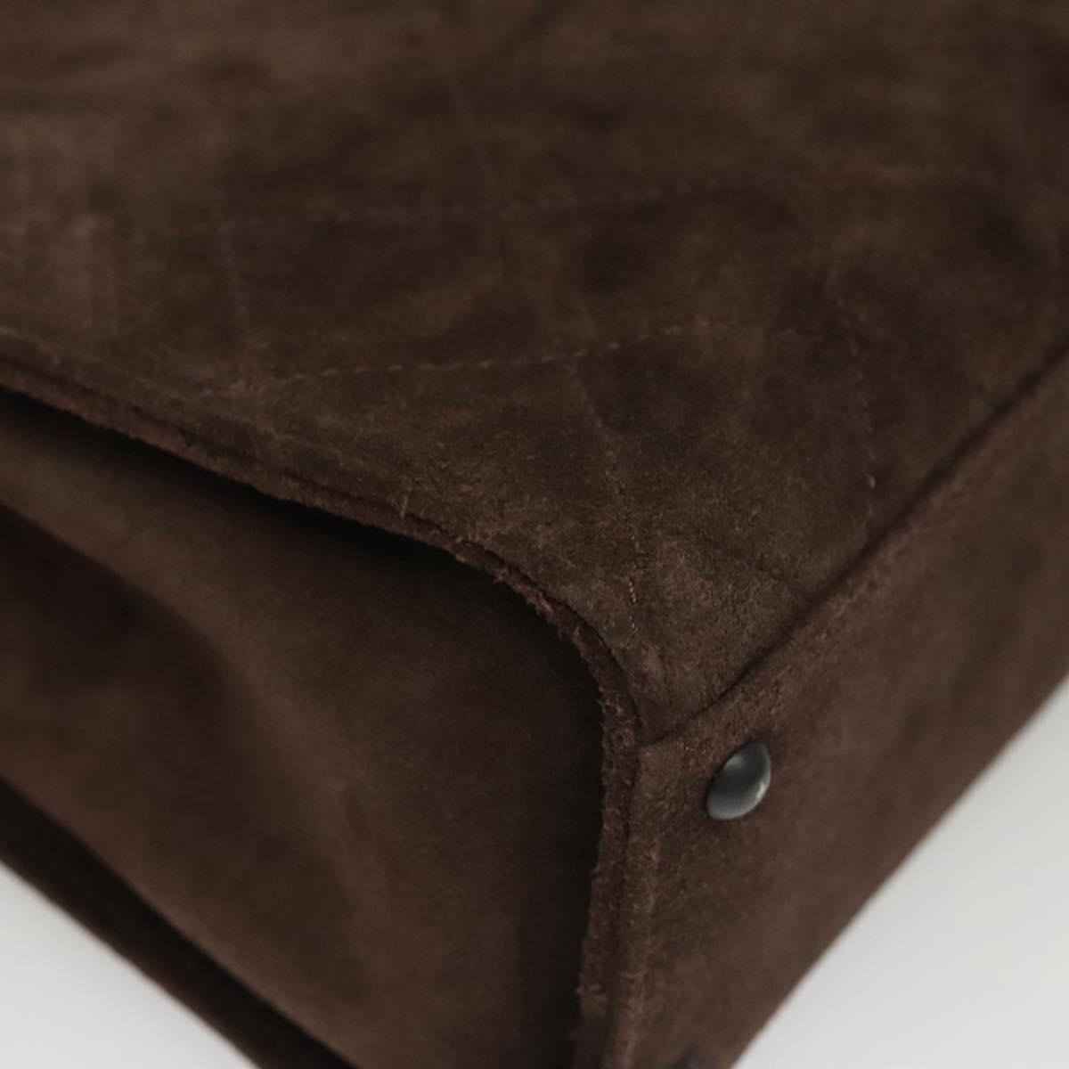 Chanel Brown Suede Shoulder