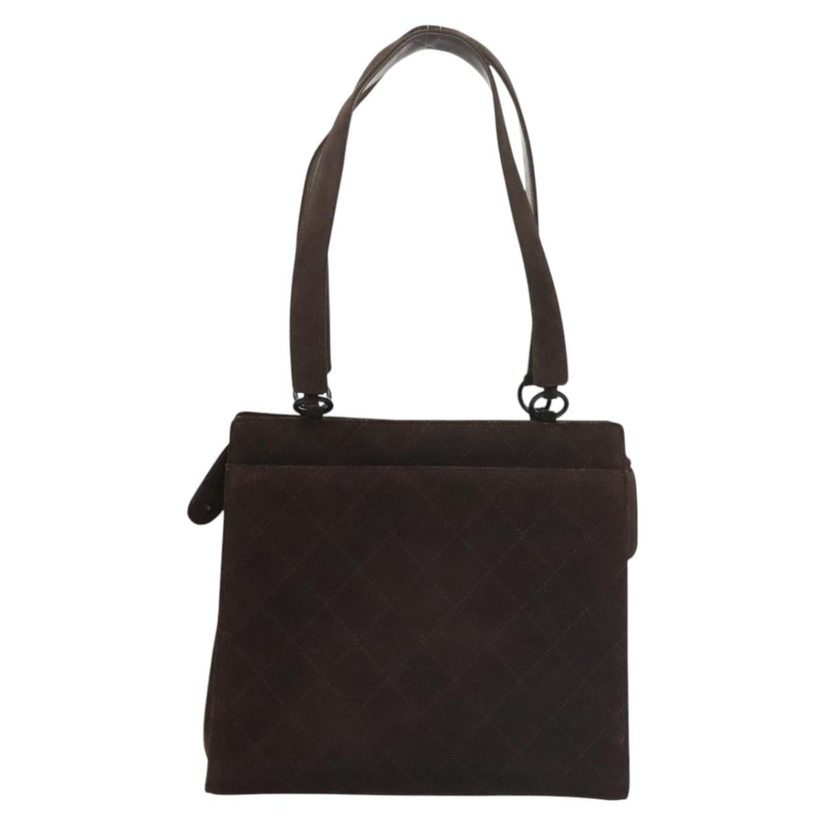 Chanel Brown Suede Shoulder