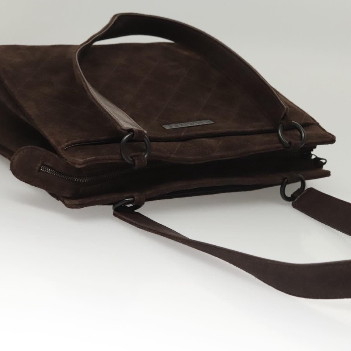 Chanel Brown Suede Shoulder