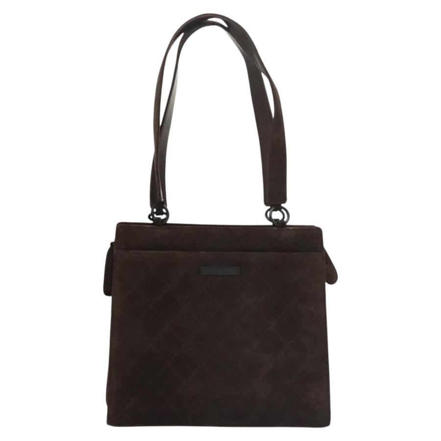Chanel Brown Suede Shoulder