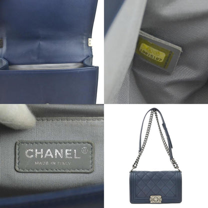 Chanel Blue Leather Boy