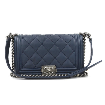 Chanel Blue Leather Boy