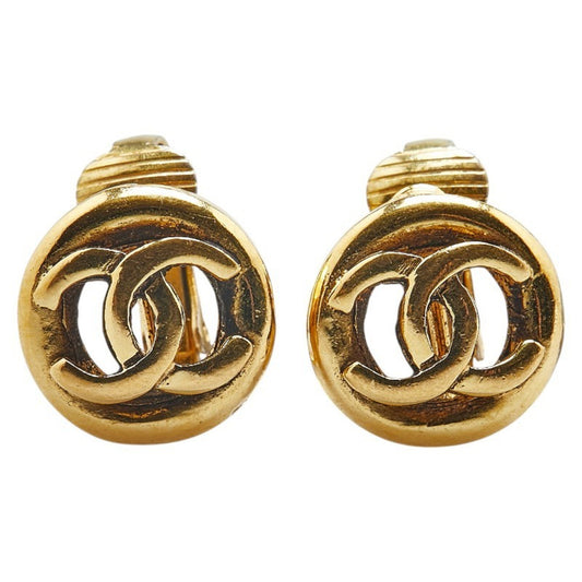 Chanel Gold Gold Plated Coco Mark