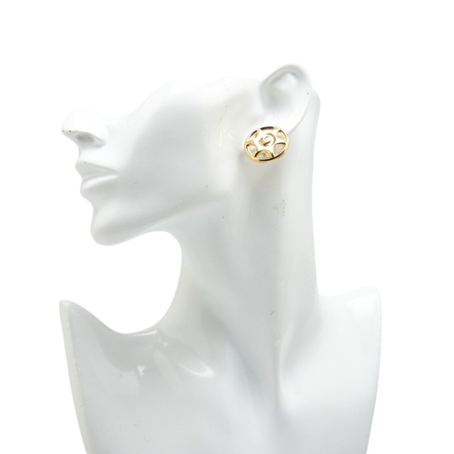 Chanel Gold Gold Plated Coco Mark
