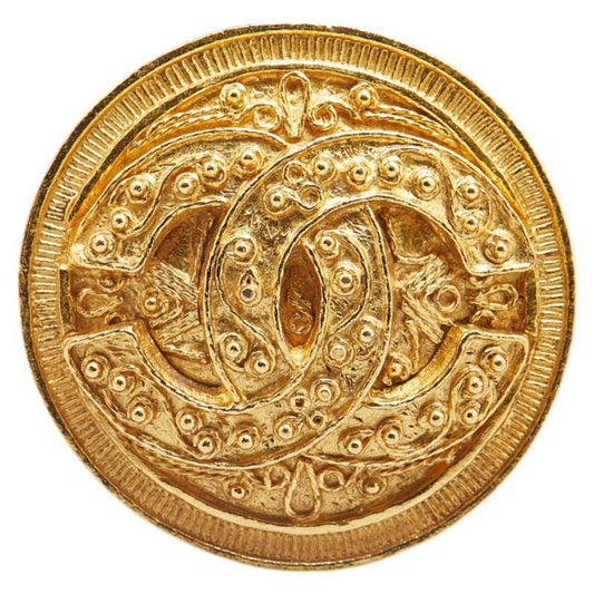 Chanel Gold Gold Plated Coco Mark