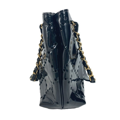 Chanel Black Patent Leather Grand Shopping