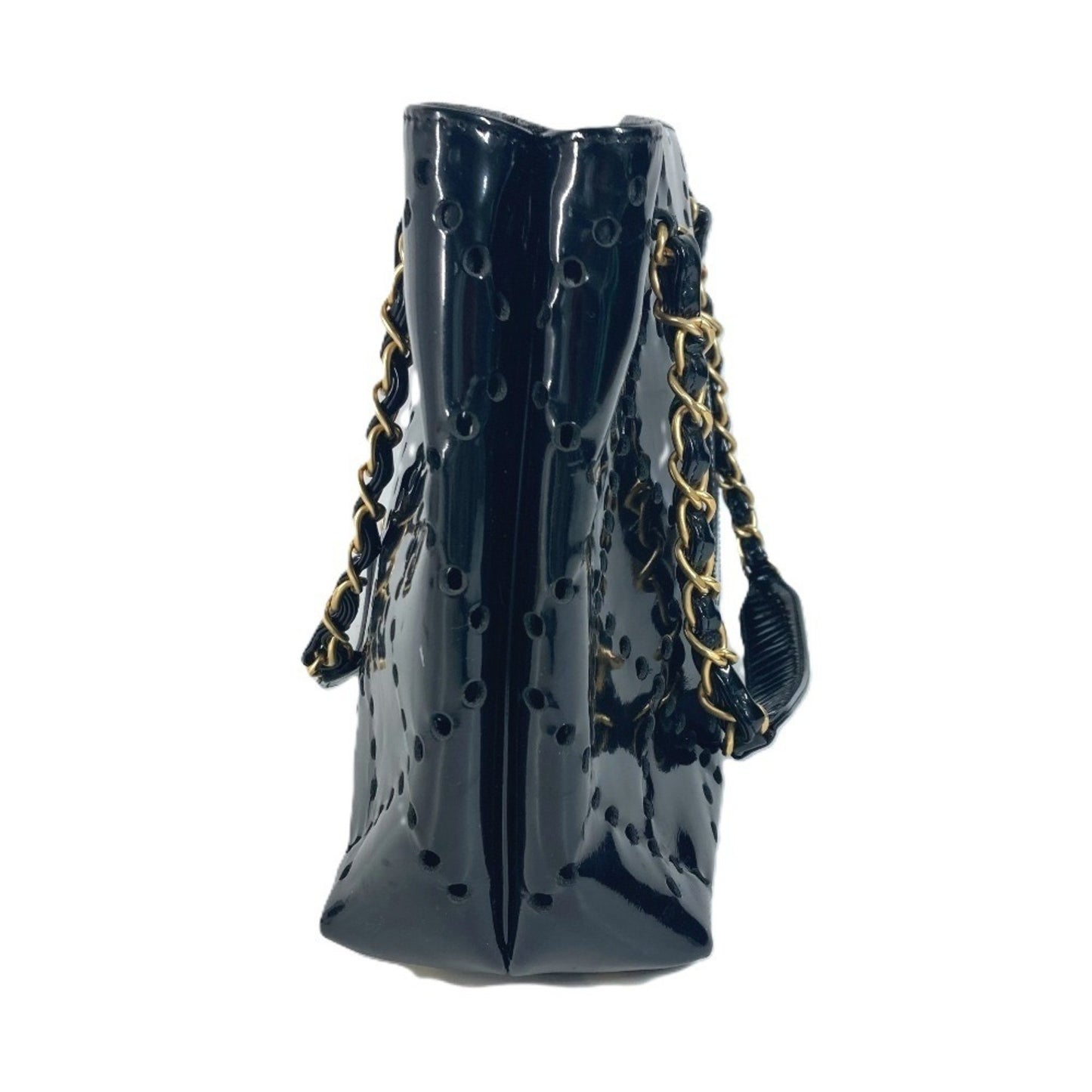 Chanel Black Patent Leather Grand Shopping