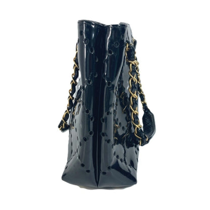 Chanel Black Patent Leather Grand Shopping