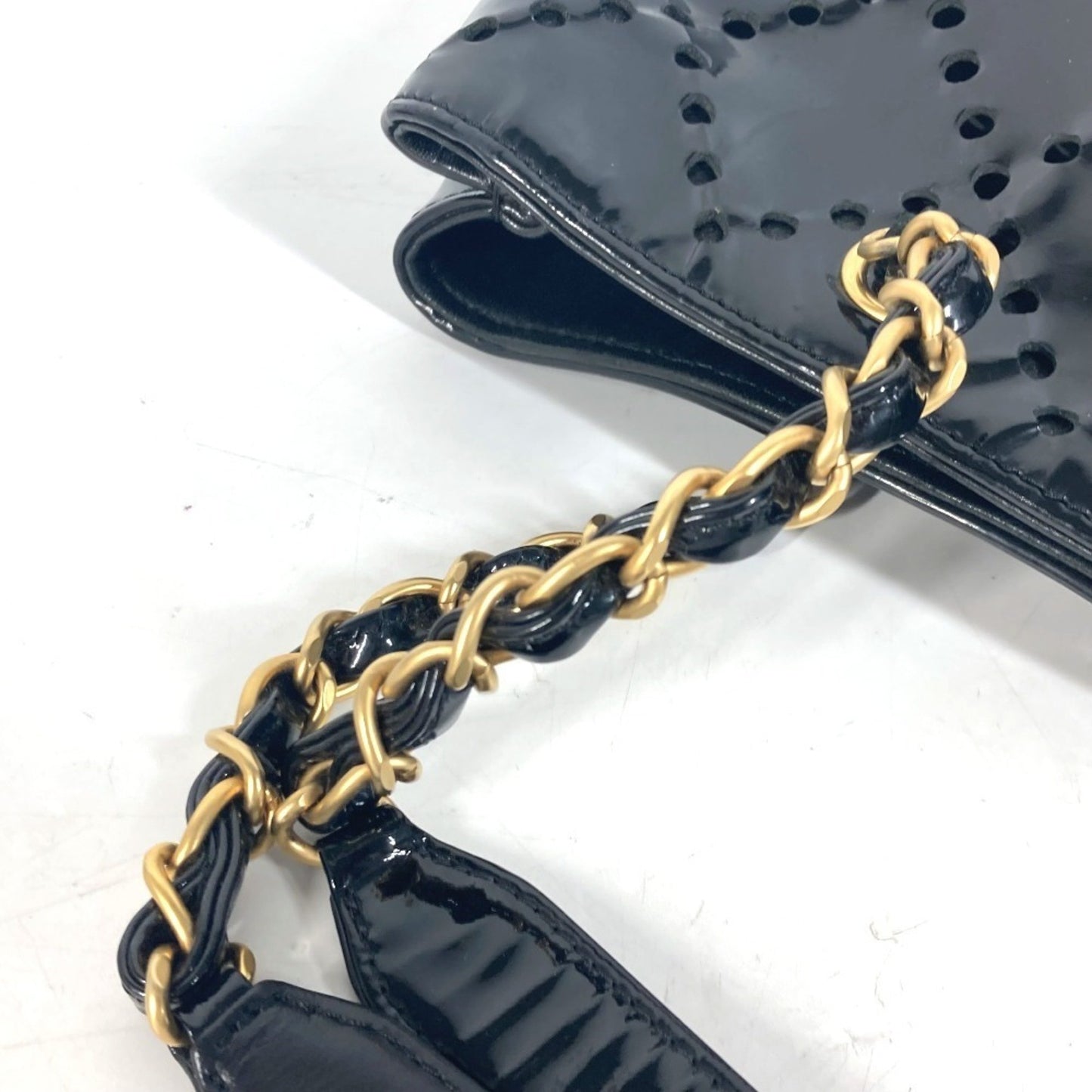Chanel Black Patent Leather Grand Shopping