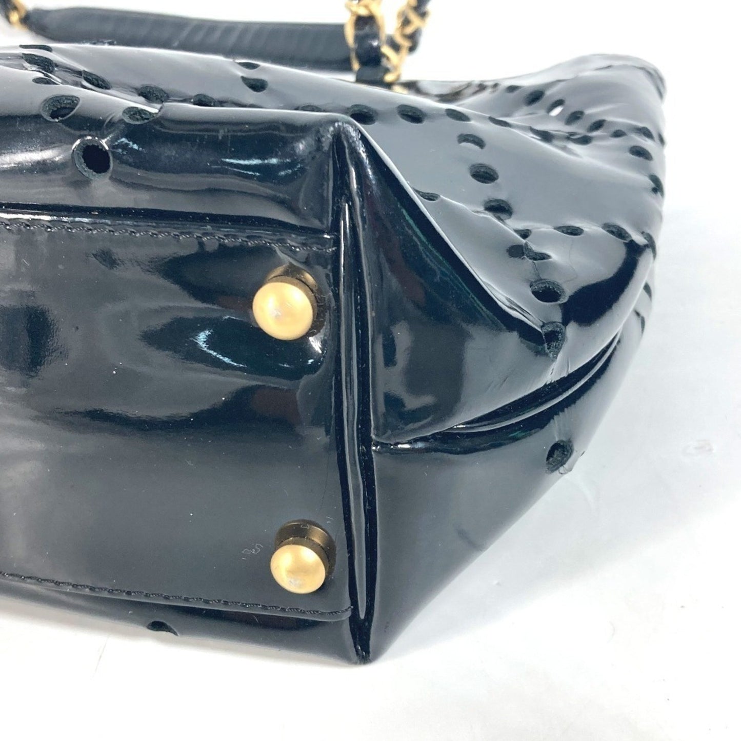 Chanel Black Patent Leather Grand Shopping